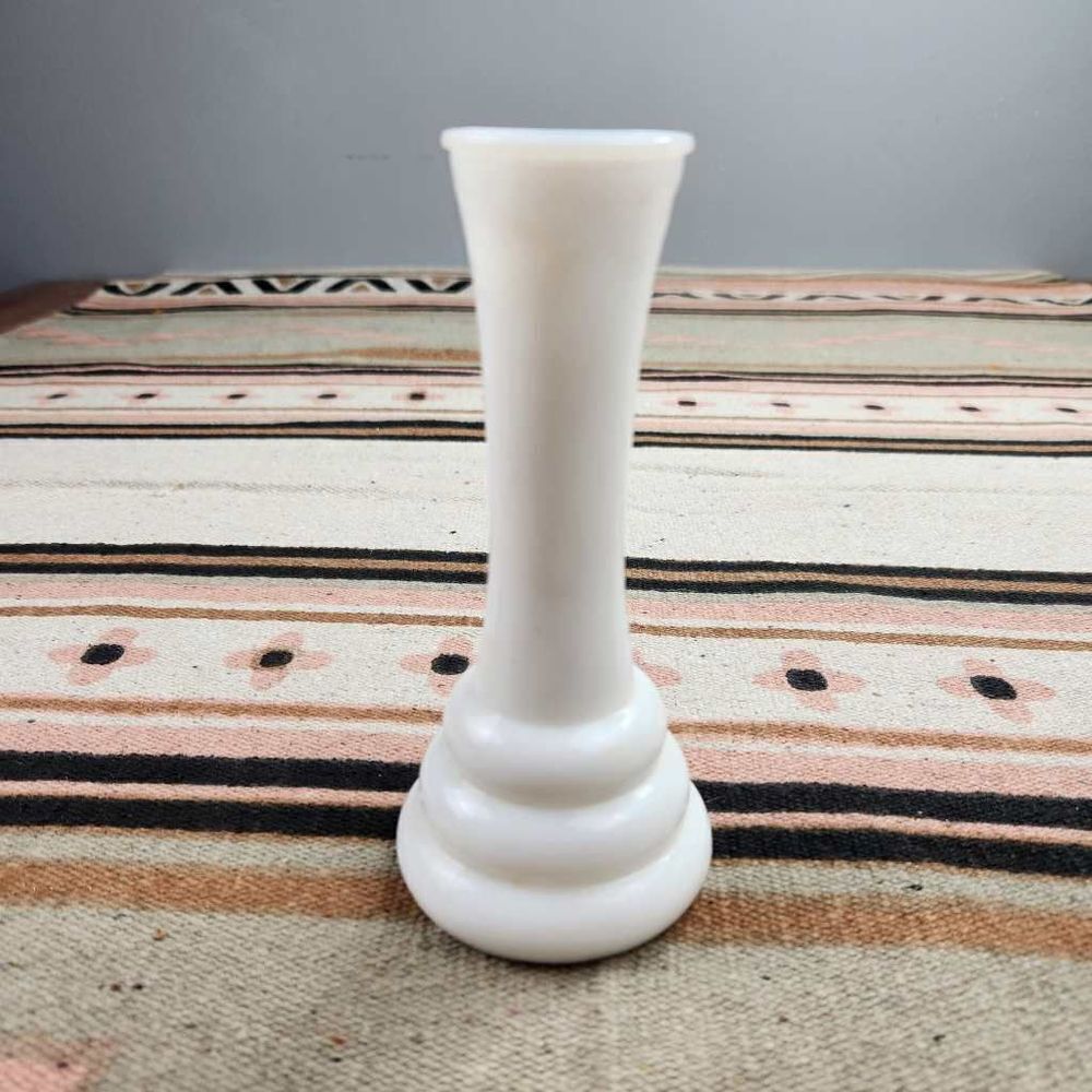 Vintage Milk Glass Bud Vase White Possibly Randall Marked 4
